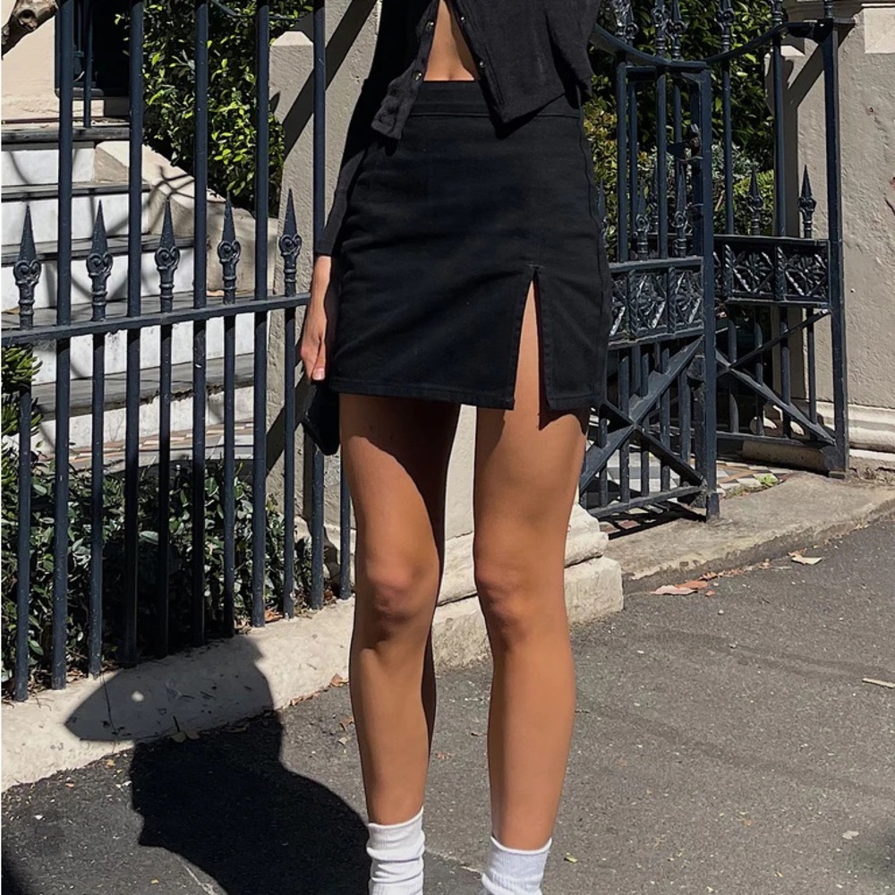 NWT Princess Polly Lola Mini Skirt Black Size 6